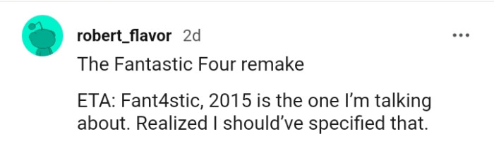 2. The Fantastic Four remake