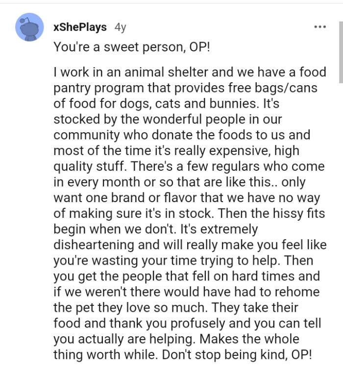 From a Redditor who works in an animal shelter
