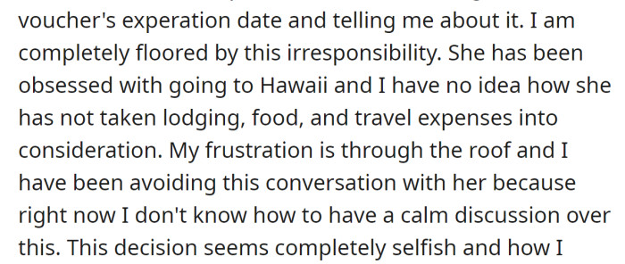 It frustrated the OP: