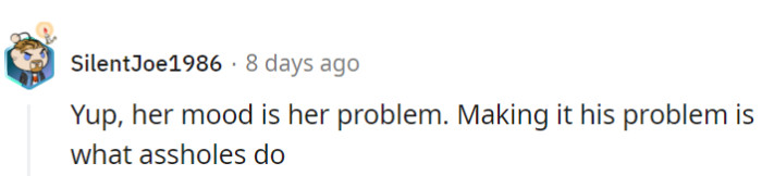 Exactly, her mood is her puzzle to solve.