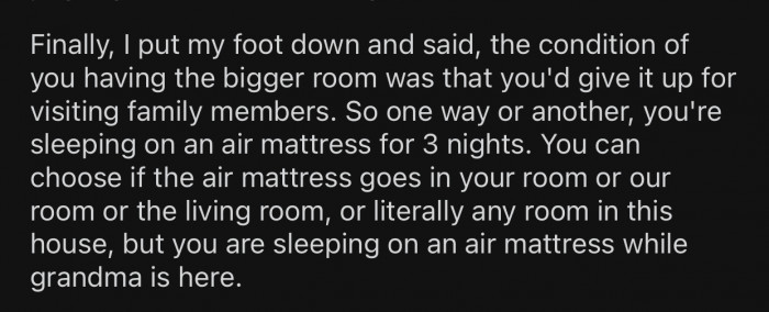 OP decided that enough was enough and reminded her son of their agreement.