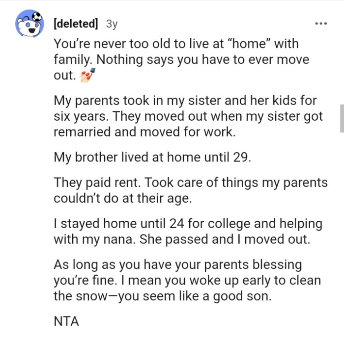 This Redditor's brother lived with their parents until he was 29