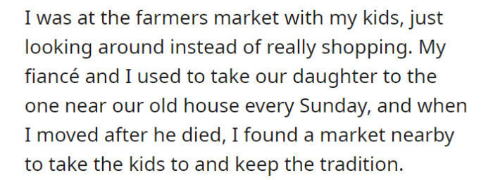 After her husband's death, she still managed to keep moving forward, despite everything.