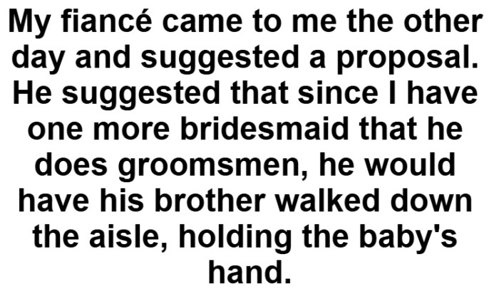 He offers a compromise that brings the toddler into the ceremony. It sounds simple, but it changes the tone of the moment.