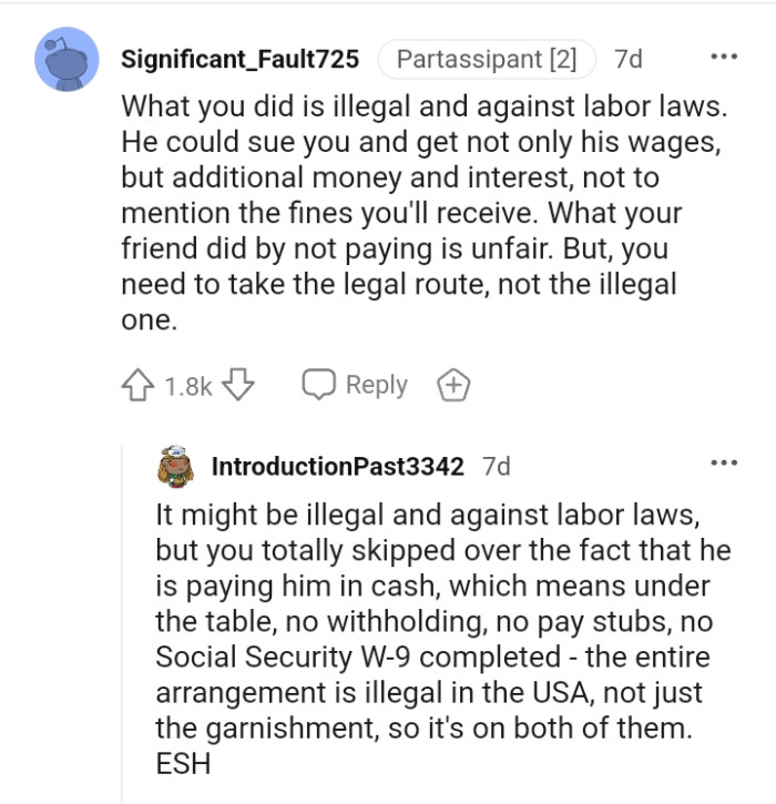 Redditors went to the comments section to air their verdicts, and below are a bunch of them