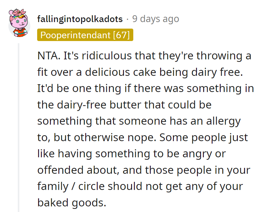 Those who appreciate her baking deserve it more.