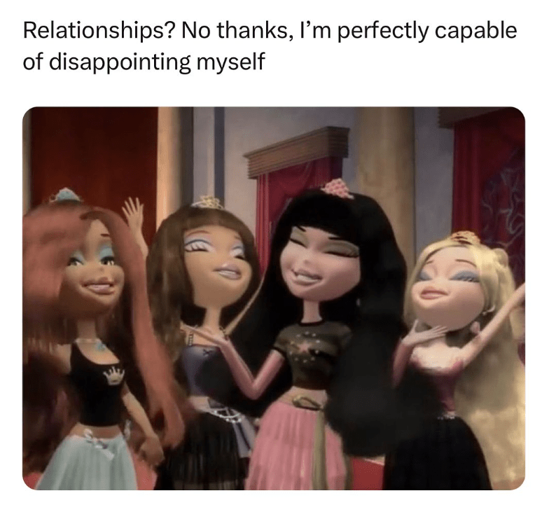 I don't want anyone else around me who can let me down.