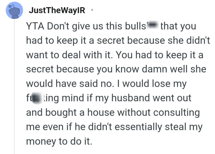 Why the OP chose to keep it a secret