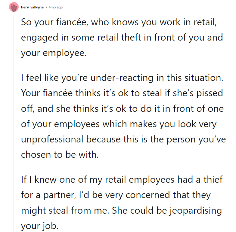 I feel like you’re underreacting in this situation.