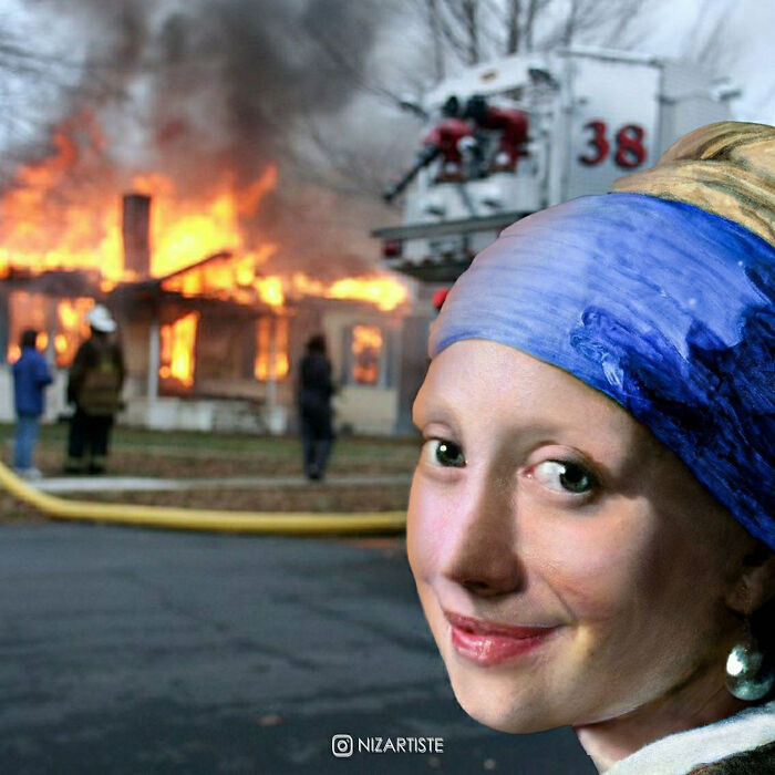 1. This place is on fire, but still, I'll smile for the camera