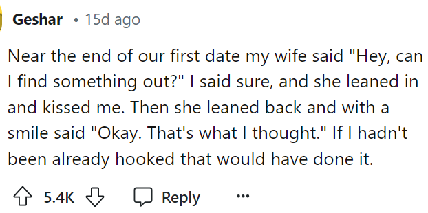 I can't imagine his reaction here, but all I know is that this would probably make any man blush.