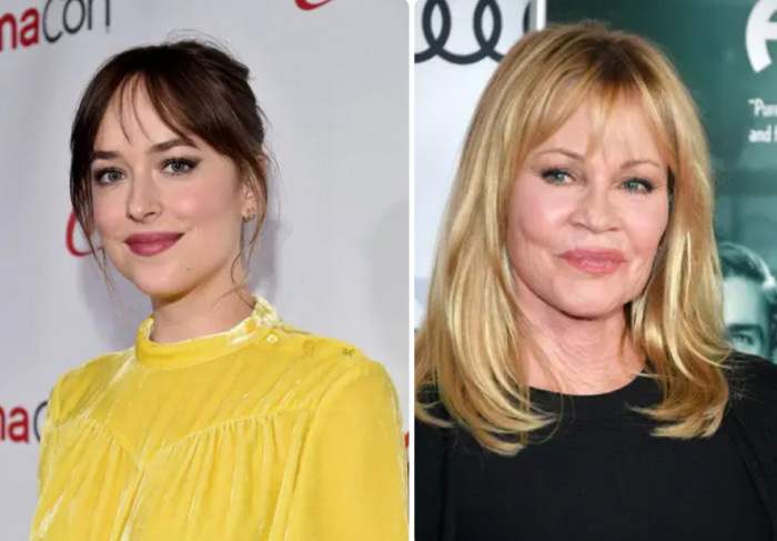 3. Dakota Johnson is the daughter of Melanie Griffith, an Oscar-nominated actress known for her roles in Body Double, Working Girl, and Something Wild in the 1980s.