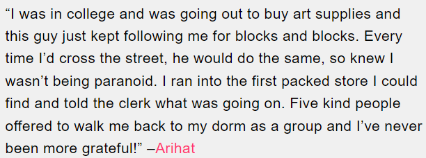 8. Help from a store clerk.