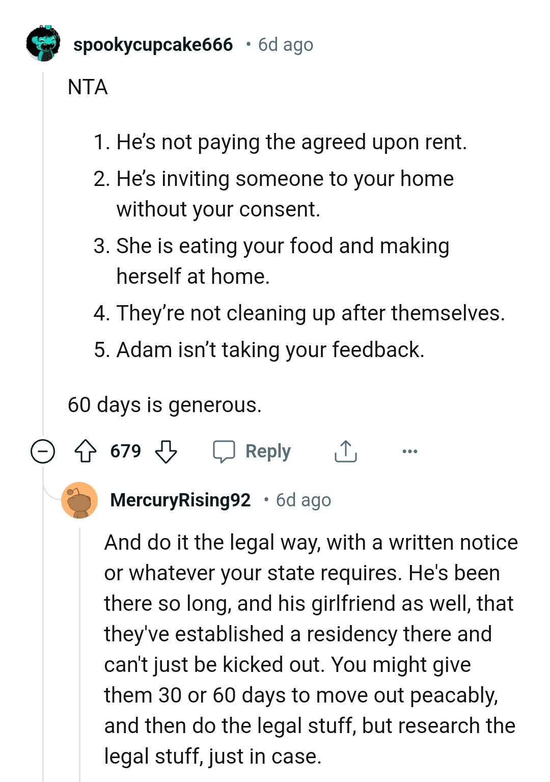 60 days is too generous