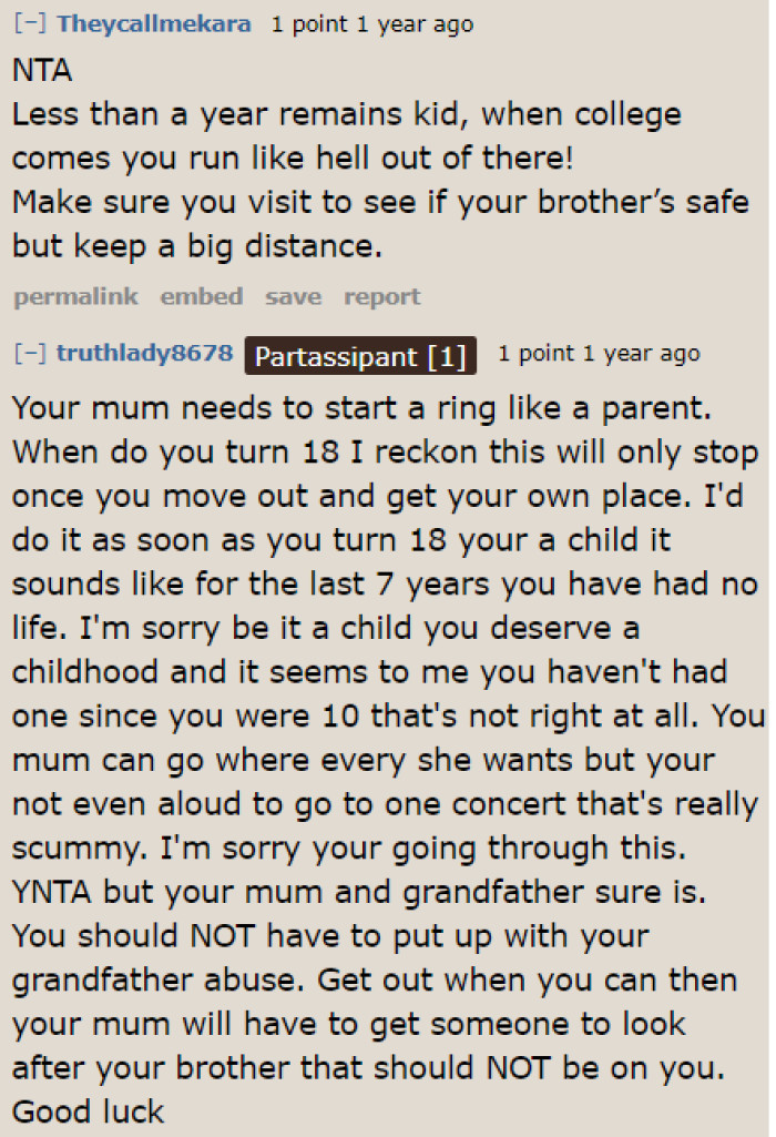 She Can Always Check on Her Brother, but She Needs to Distance Herself from Her Mom.