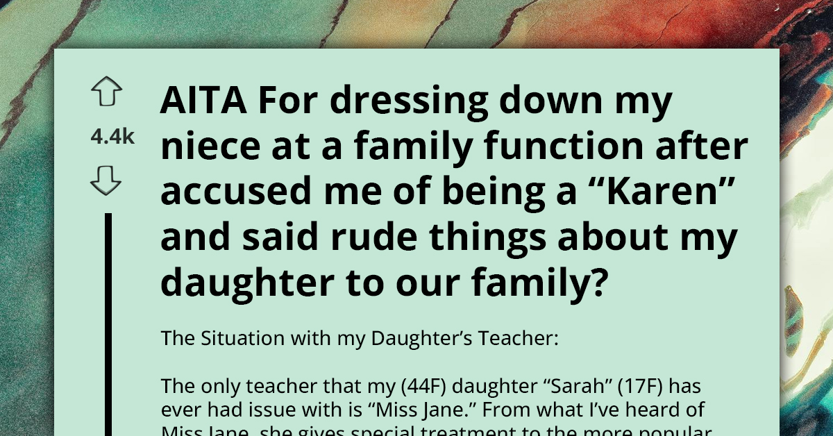 AITA For Confronting Drama At A Family Event