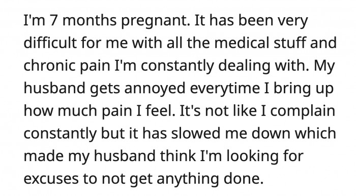 OP disagrees because her husband's sole focus is providing financially. Is she an a**hole for telling him he had it easy? Read the full post below: