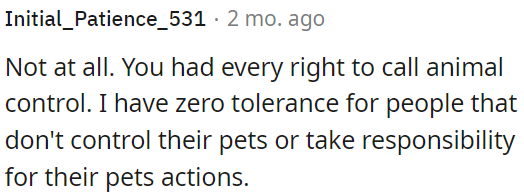 OP was right to call Animal Control.