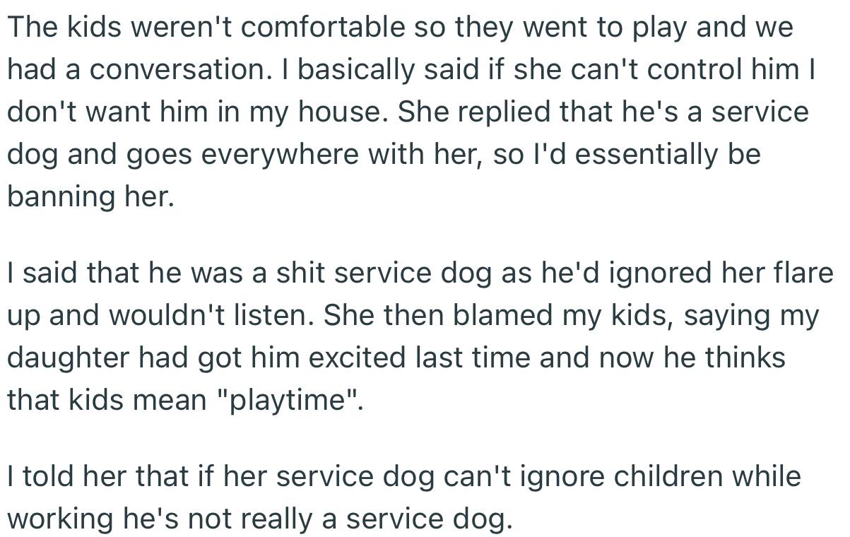 OP made it clear that since SIL couldn’t control the dog, then it would be best to keep it away from her house