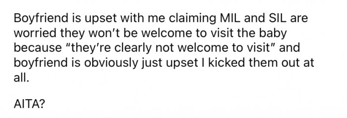 OP's boyfriend was upset with her over the whole thing, so she turned to Reddit for advice.