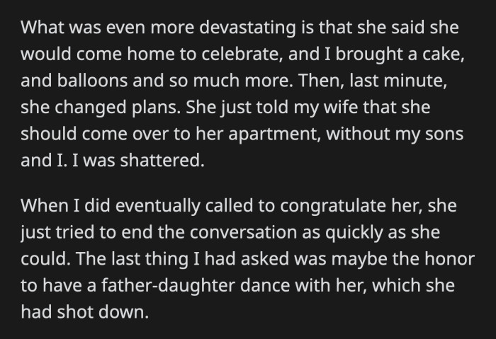 His wife got mad at OP, and so did her relatives, who have been harassing him for bailing on his fatherly duties