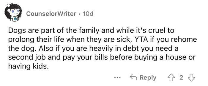 Dogs are also family.