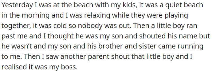 OP Mistook Another Child for Her Son and Called Out His Name, but It Turned Out to Be Her Ex-Boss's Child.