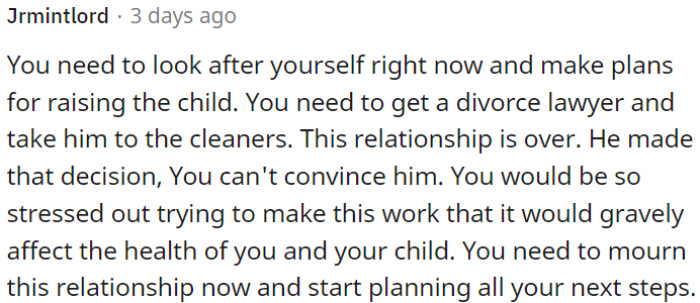 OP has to consult a divorce lawyer to secure her interests