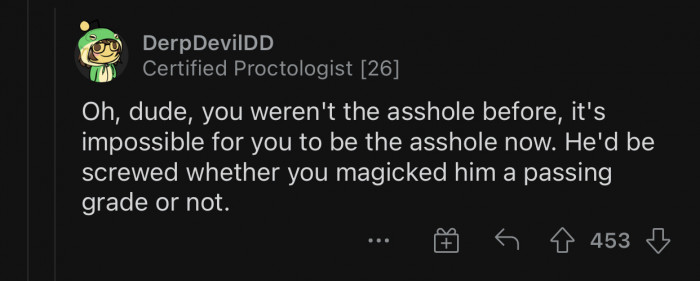 OP's student is already ruining his future with his own hands.