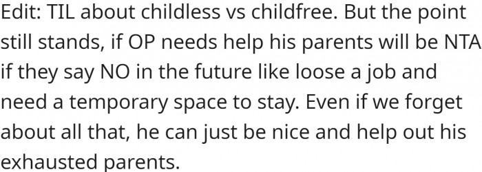 He can just be nice and help.