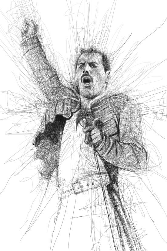 The artwork created by this artist is literally just scribbles transformed into masterpieces.