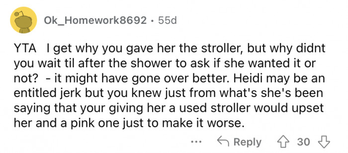 You knew it would upset her.