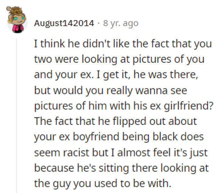 Why were they looking at pictures of OP's ex?
