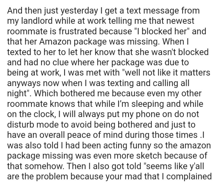 Before sleeping, the OP always put her phone on do not disturb mode to avoid being bothered