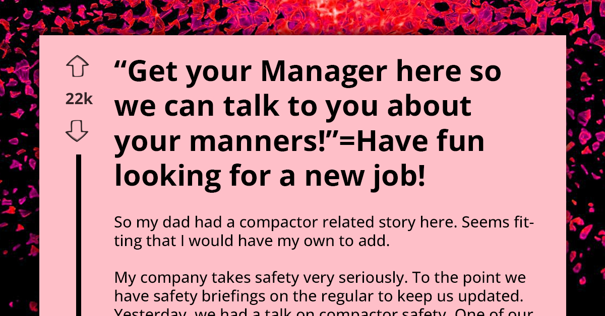 Pompous Employee Tries Exerting Authority On Subordinate After Getting Caught Breaching Safety Protocol, Only To Get Fired On The Spot