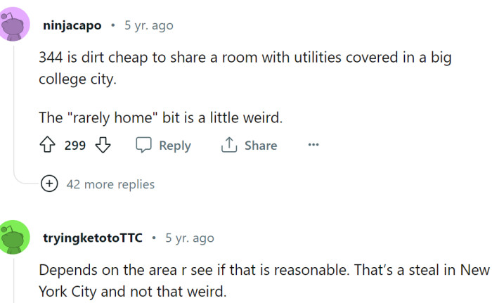 However, some people say this is not that weird at all, especially for big cities