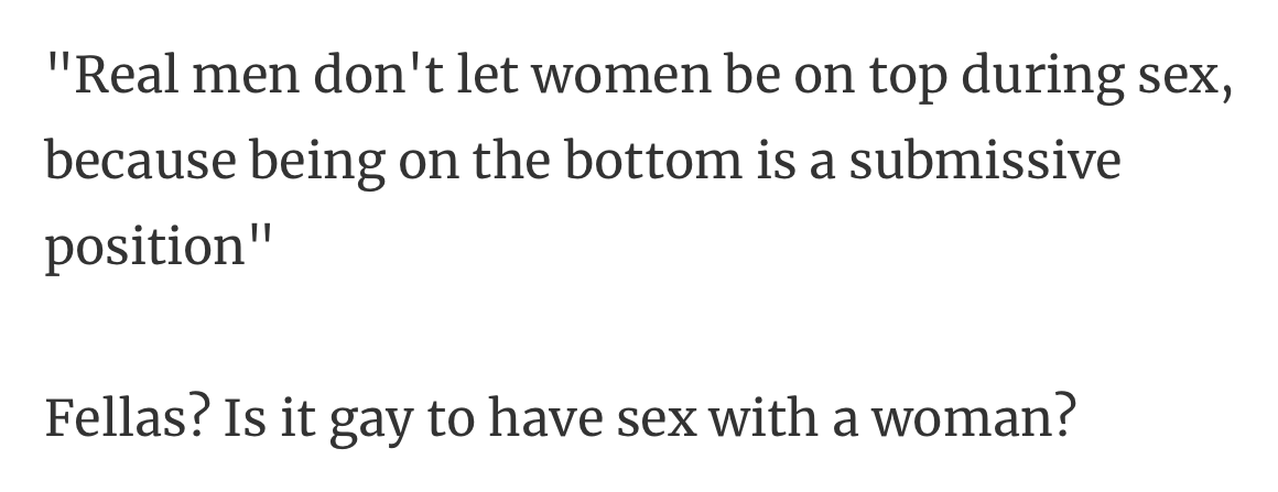 15. Real men don’t know what they’re missing then. If you know, you know.