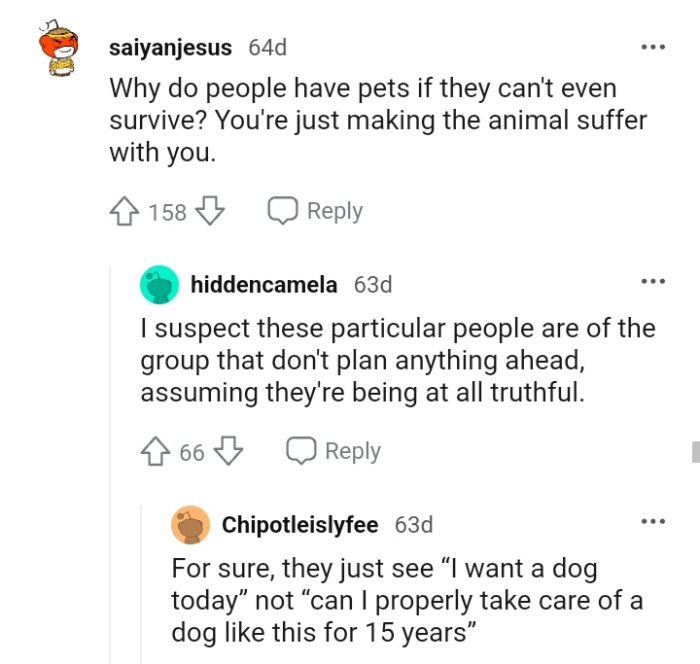 Making the animal suffer