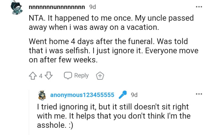 This Redditor had a similar experience with their family.