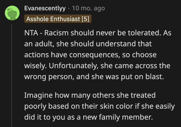 OP ruined nothing. Her SIL put her career in danger by being a racist. None of what transpired was OP's fault.