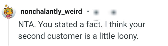 The OP only stated a true fact