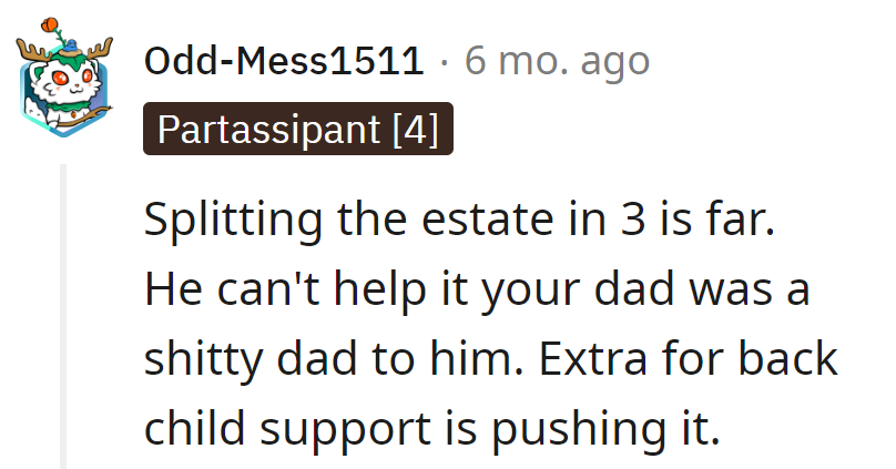 Dad's parenting was a flop, but demanding back child support?