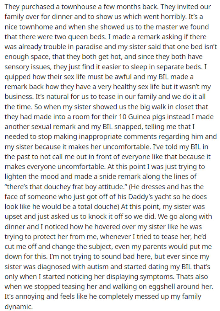 This is when she goes into the details of the home and how they were there looking at their new place, etc, but this is where things started going south