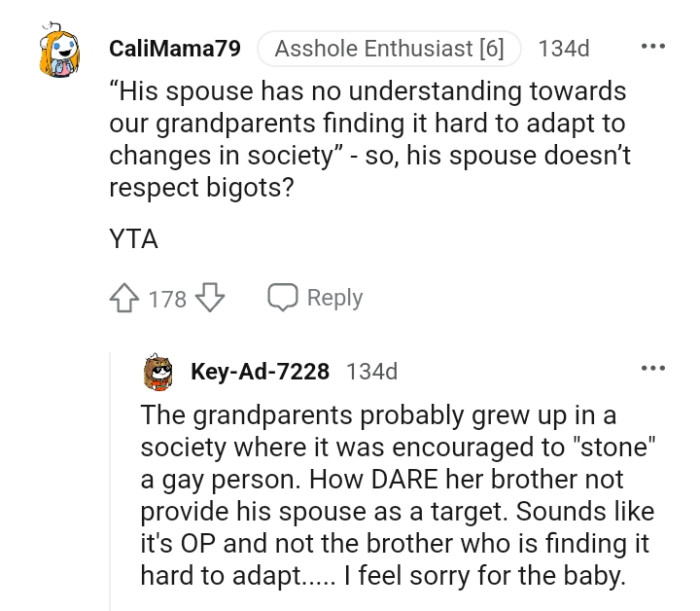 How dare her brother not provide his spouse as a target