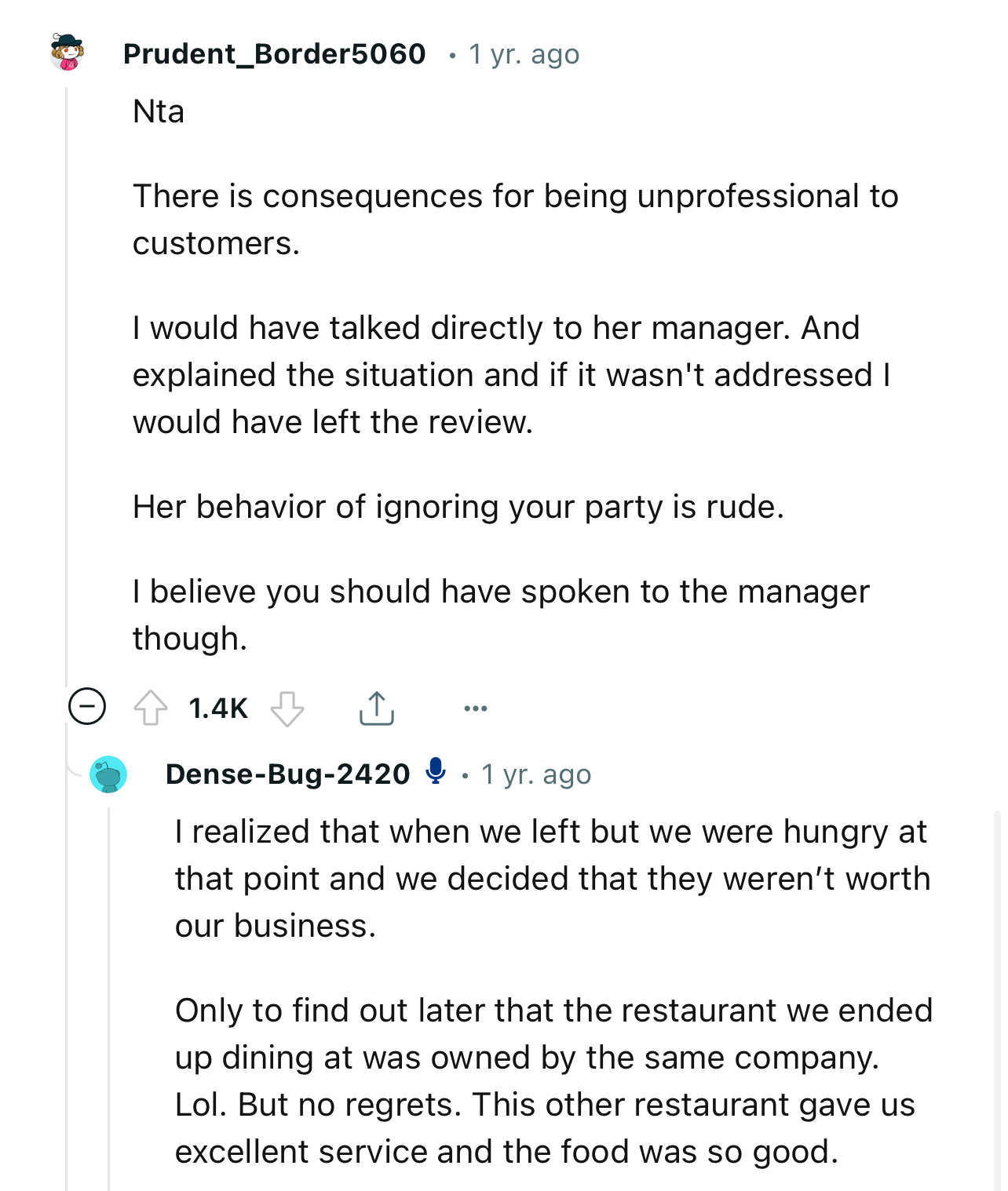 “NTA… I would have talked directly to her manager and explained the situation, and if it wasn't addressed, I would have left the review.”