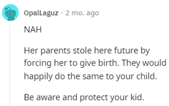 Protect your kid, OP!