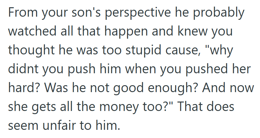 It’s easy to see how a son might mistake indifference for love lost and money for proof of value.