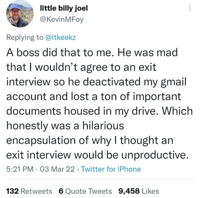 25. The boss's anger leads to the loss of important documents as they hastily delete the employee's Gmail.