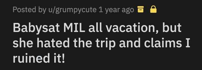 OP thought all was well until one morning when MIL walked into the kitchen