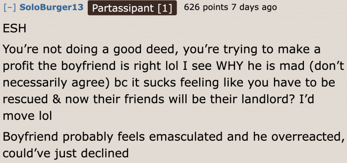 The offer doesn't do them a favor, according to this user.